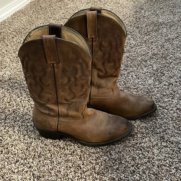 Durango DB922 Leather Cowboy Boots Durango Brown Leather Cowboy Western Boots Men main image 2